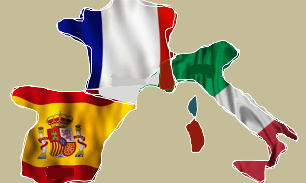 Espagne France Italie Pays latins