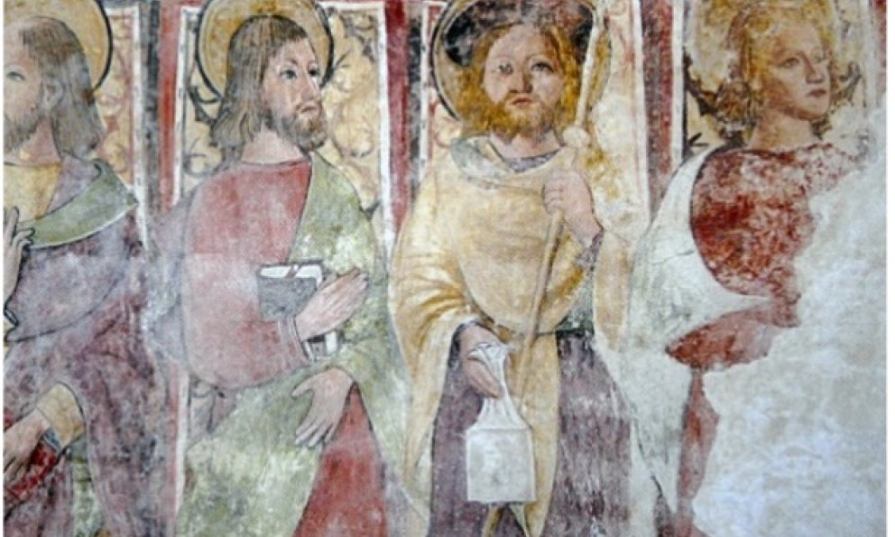 Fresque Saint-Jacques avec les autres apotres.