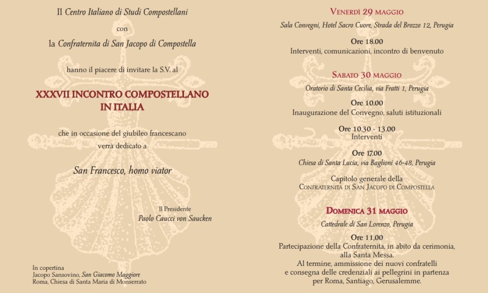 Programme Incontro Compostellano