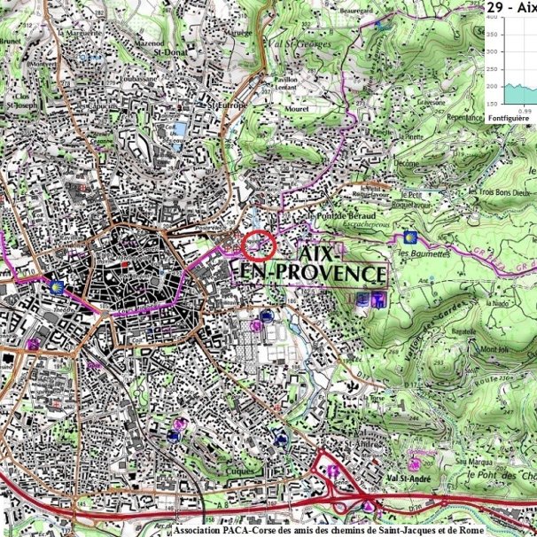 Carte du GR 2013 au chemin de Fontfiguière