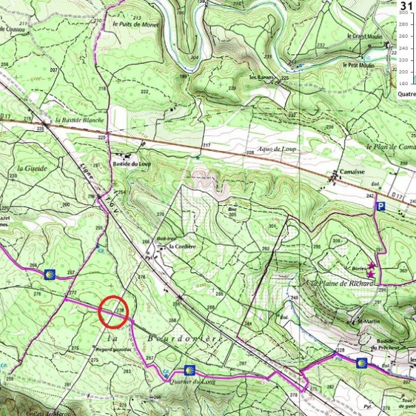 Carte de la Bastidasse aux Quatre Termes