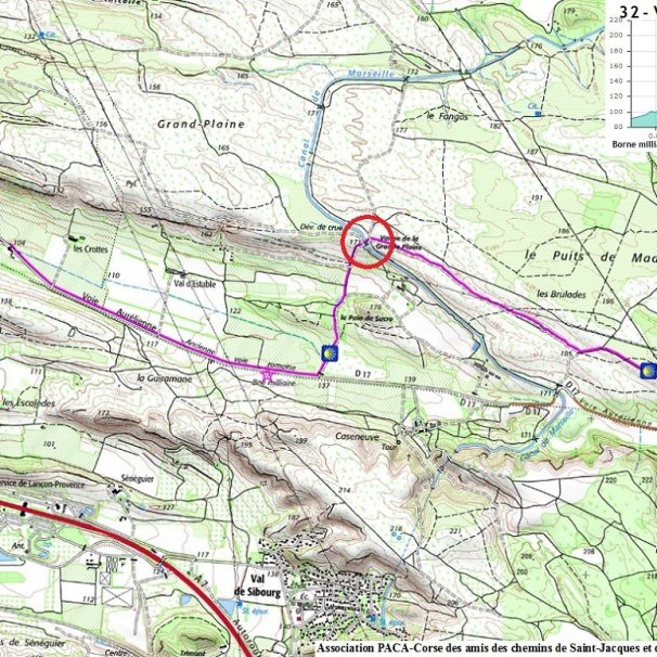 Carte des Quatre Termes à la borne milliaire