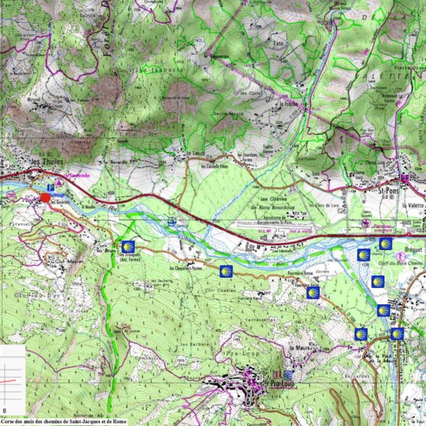 Carte de Barcelonnette aux Thuiles