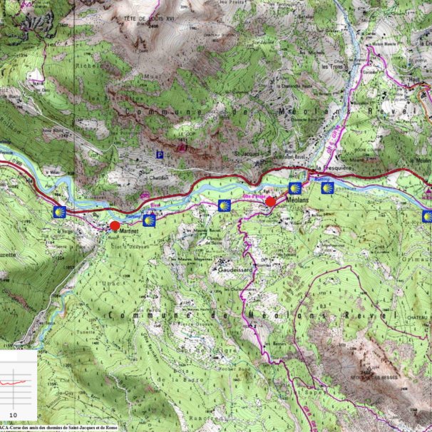 Carte des Thuiles à Champanastaïs