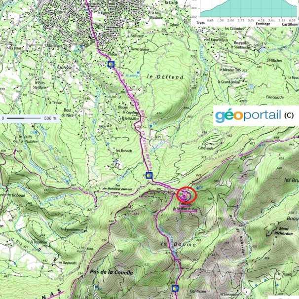 Carte de la Castillonne à Trets