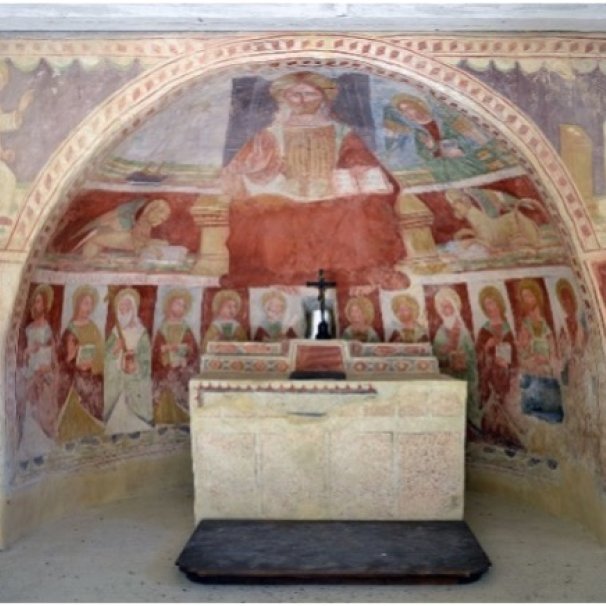 Fresque de Saint Jacques avec le collège des apôtres