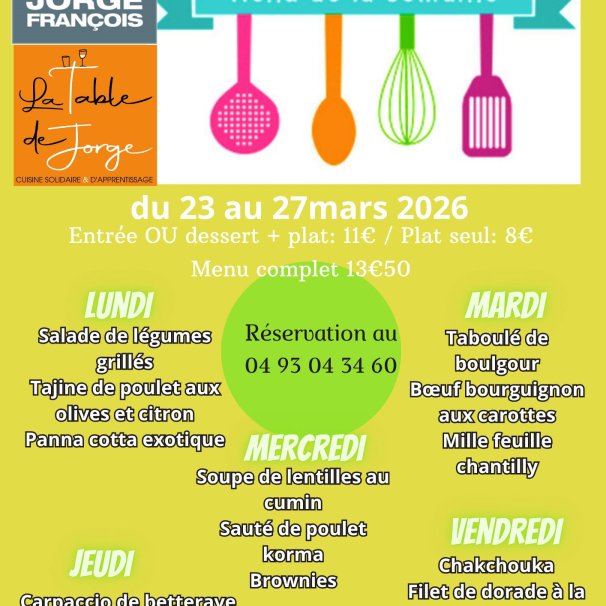 Menu Forum Jorge Francois