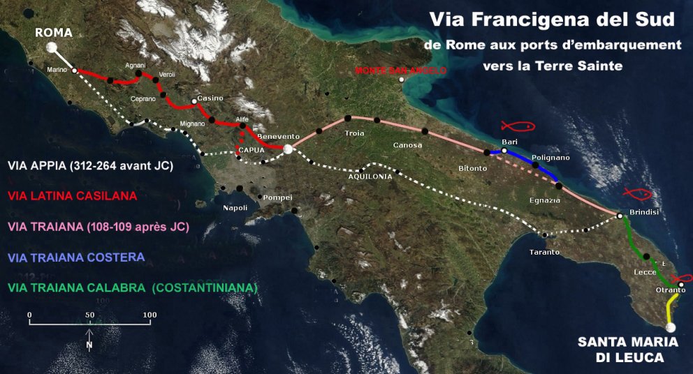 Via Francigena del Sud, de Rome aux ports d’embarquement vers la Terre Sainte