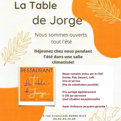 TABLE de JORGE - AFFICHE JACQUAIRE