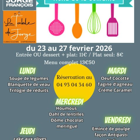 Menu Forum Jorge Francois