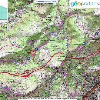 Carte de Mont Gros à Lou Caïre