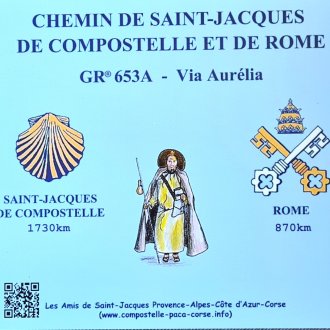 Plaque détail Compostelle Barrage Bimont