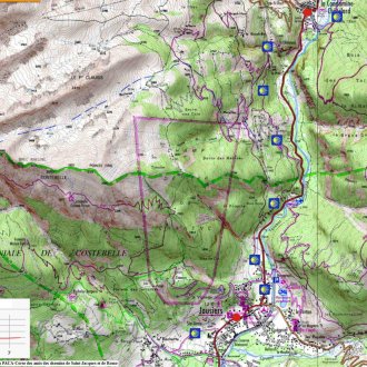 Carte du carrefour D900 à Jausiers
