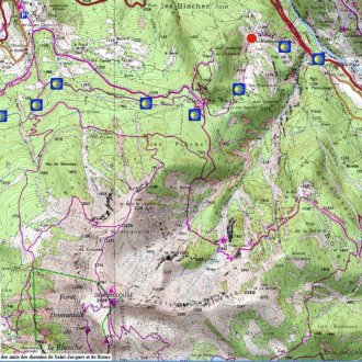 Carte de Champanasteïs à Saint Jean-Montclar