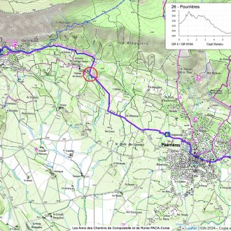 Carte du tronçon 26 - Pourrières