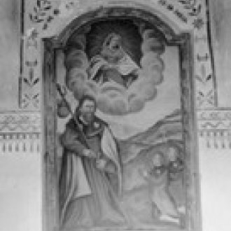 saint Jacques imploré par deux pèlerins