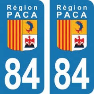 84 Vaucluse Plaque d'immatriculation