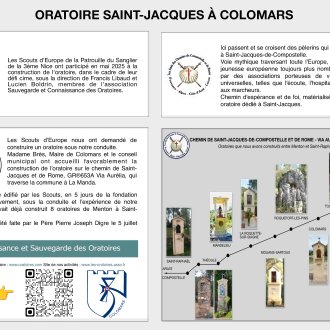 Plaque Oratoire Colomars Manda 2026
